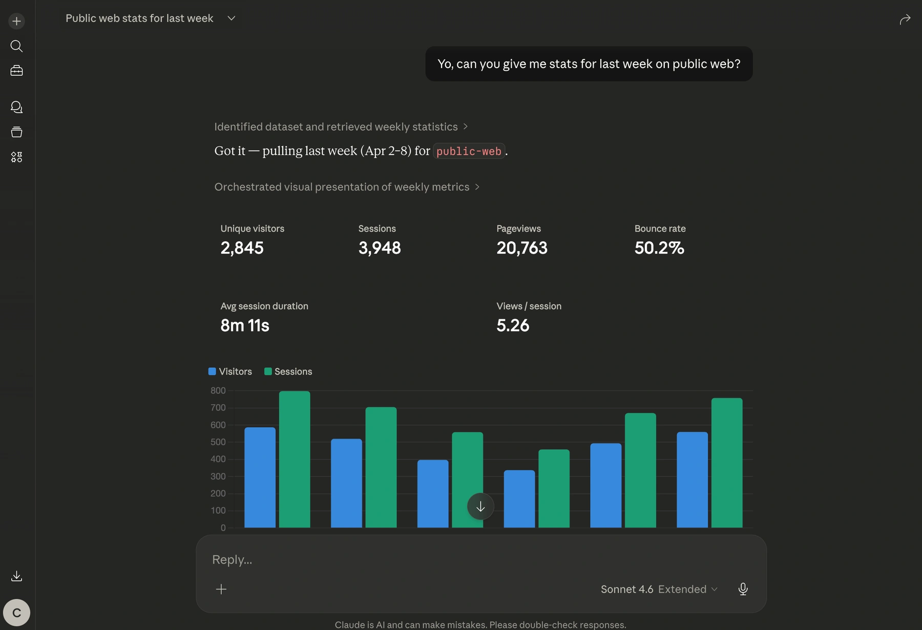 Claude Desktop querying Helion analytics via MCP